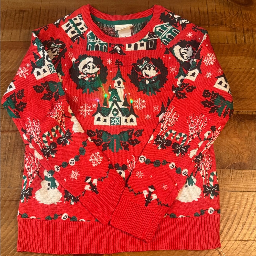 Christmas Mickey & Minnie Mouse Women Sweater- XS like new